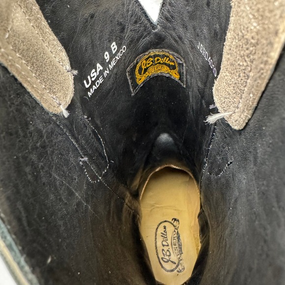 JB Dillon Womens 9 Cowboy Boots Metallic Silver Blue Rhinestone Festival Western - Picture 6 of 15